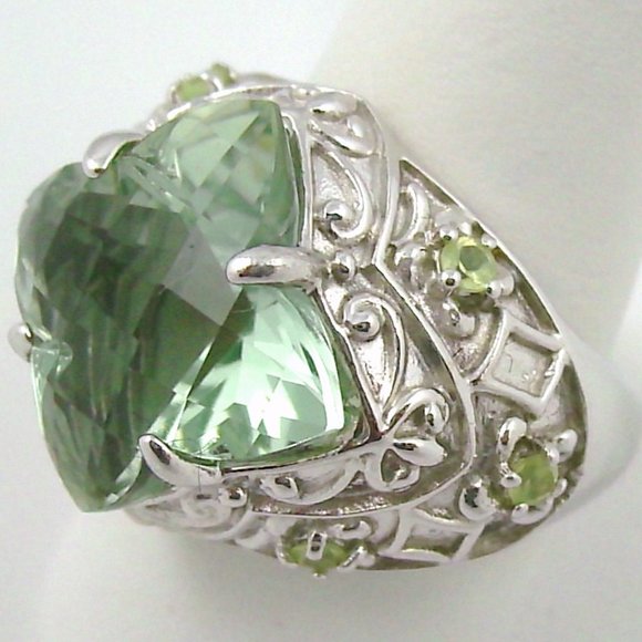 Victoria Wieck 6.1ct Prasiolite & Peridot Ring - Picture 3 of 8